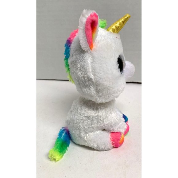 Ty Beanie Boos Pixy 6 in Tall Stuffed Animal Plush Toy Rainbow Mane Tail Paws Un - Picture 2 of 5